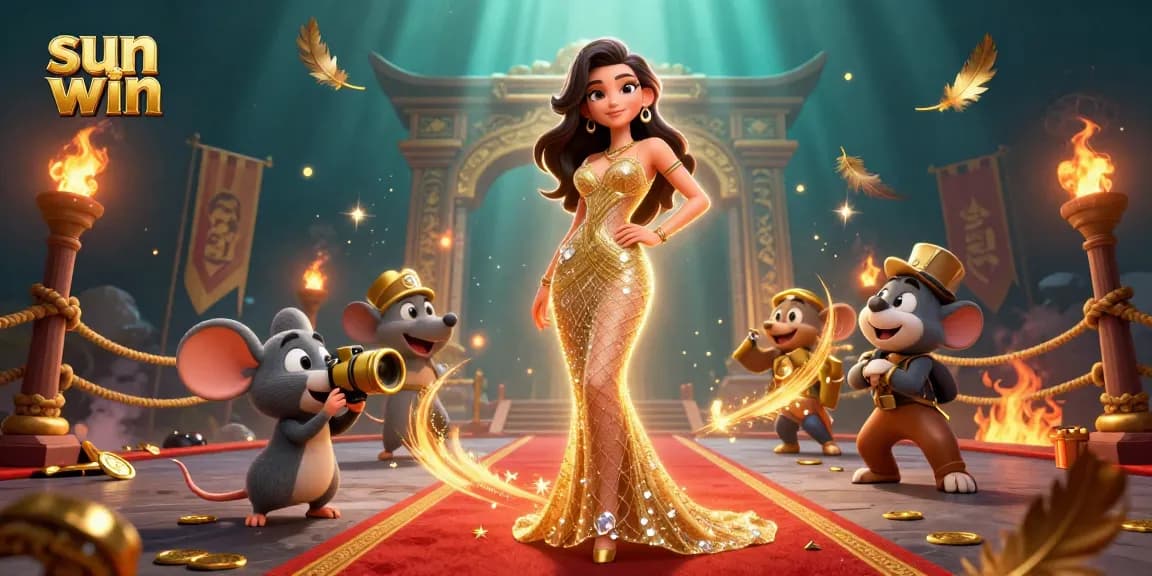 Sparkle and thrill at the sun win gambling arena, featuring stunning characters and vibrant casino elements.