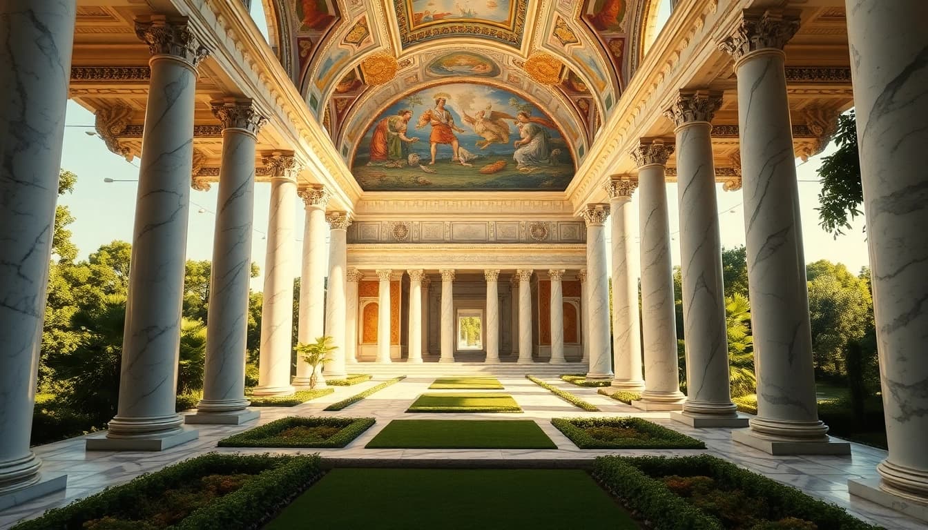 Entdecken Sie die prächtigen Fresken und die beeindruckende Architektur der Domus Aurea in Rom.