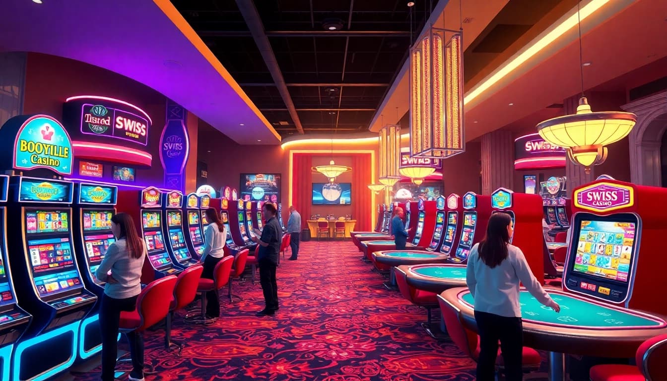 Experience the thrill of casino online schweiz with vibrant slot machines and live blackjack tables.