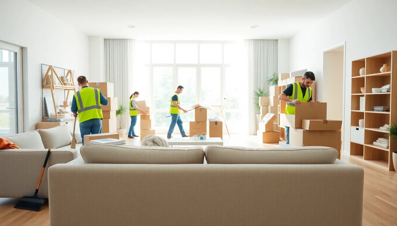Entrümpelung Freiburg: Organizing clutter in a bright apartment environment.