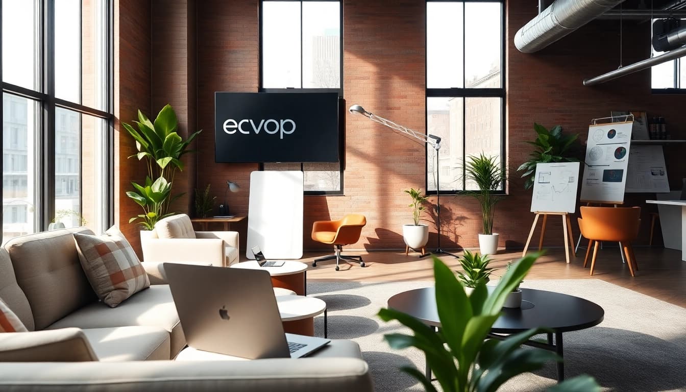 Impression von evodrop in einem modernen Arbeitsbereich mit innovativem Design.