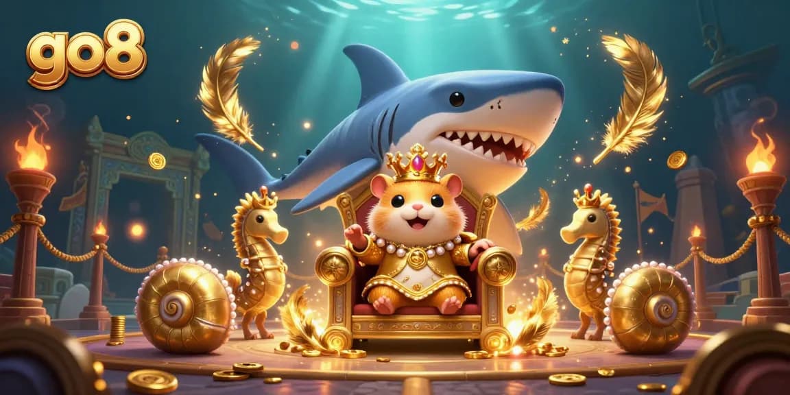 Experience the excitement of go8 with a thrilling underwater casino scene featuring vibrant characters and dynamic elements.