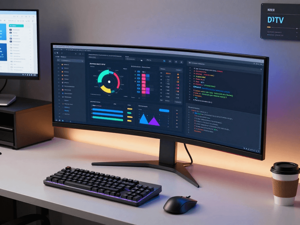 Iptv subscription dashboard in a modern developer workspace with data analytics and client management tools.