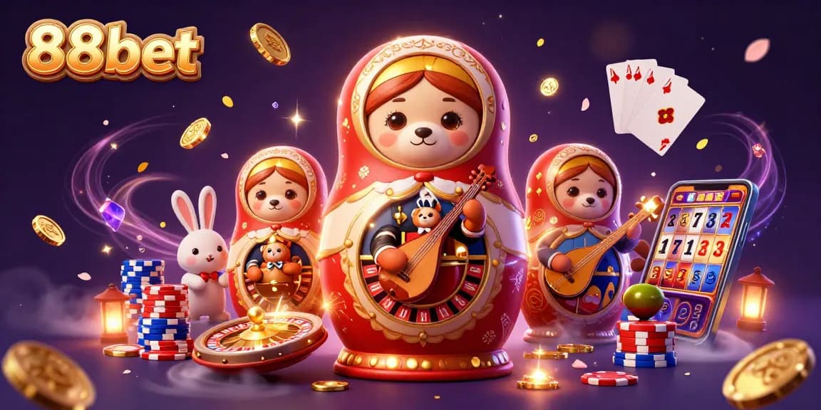 Experience thrilling gameplay at 88bet with a vibrant scene of casino action and entertainment.