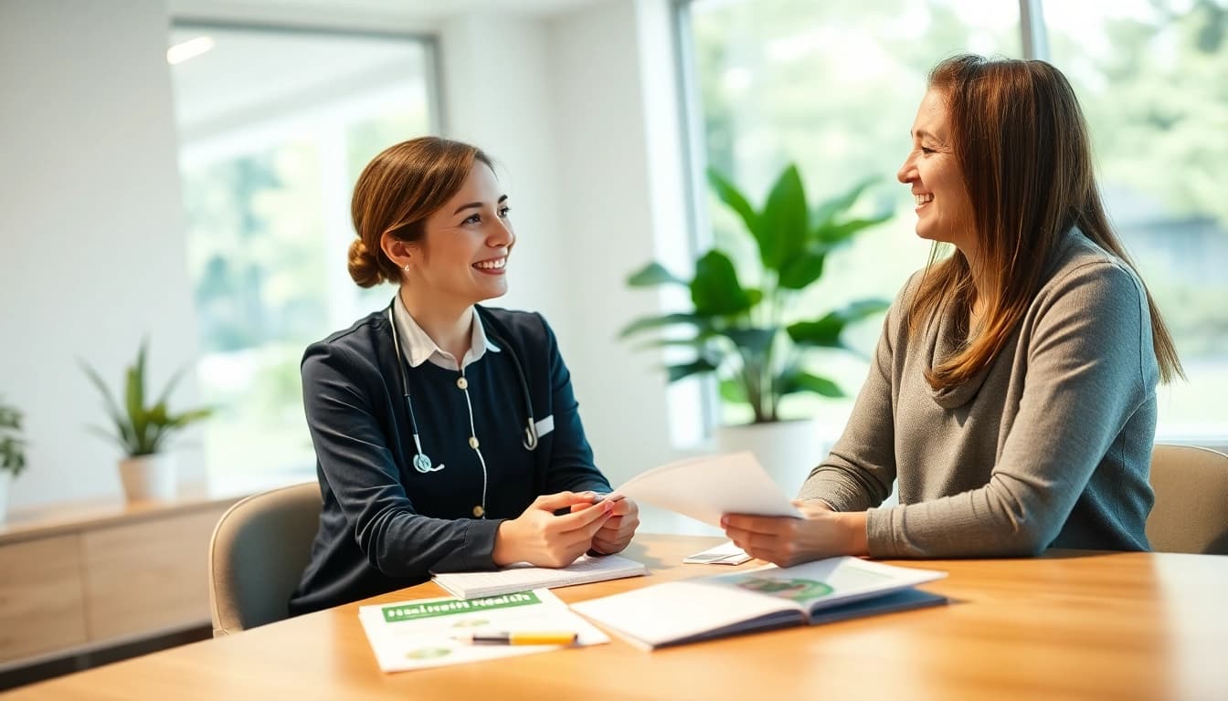 Gesundheitsratgeber Deutschland zeigt einen freundlichen Beratungstermin zur Gesundheitsförderung.