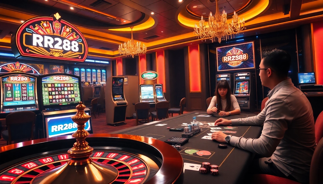 Players winning big at RR88 casino with dynamic tables and exciting games.