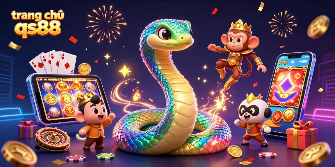 Experience thrill at trang chủ qs88 with a vibrant casino atmosphere featuring colorful characters and dynamic game elements.