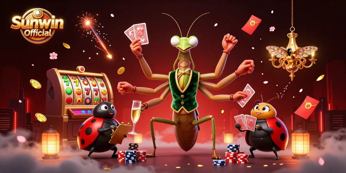 Experience the thrill of Sunwin Official as vibrant slot action unfolds in a captivating 3D scene.
