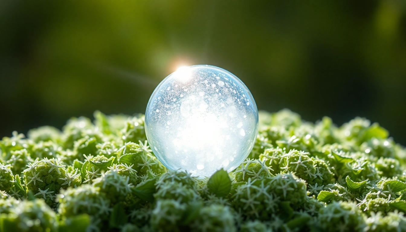Kolloidales Silber 25 ppm Fläschchen in einer natürlichen Umgebung mit weichem Licht, um die Reinheit und Qualität hervorzuheben.