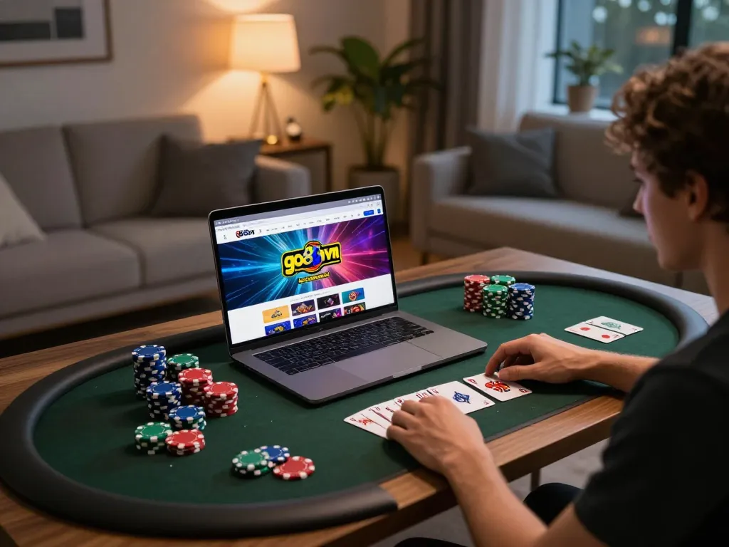Player strategies winning on go86vn with a laptop in a cozy home gaming environment