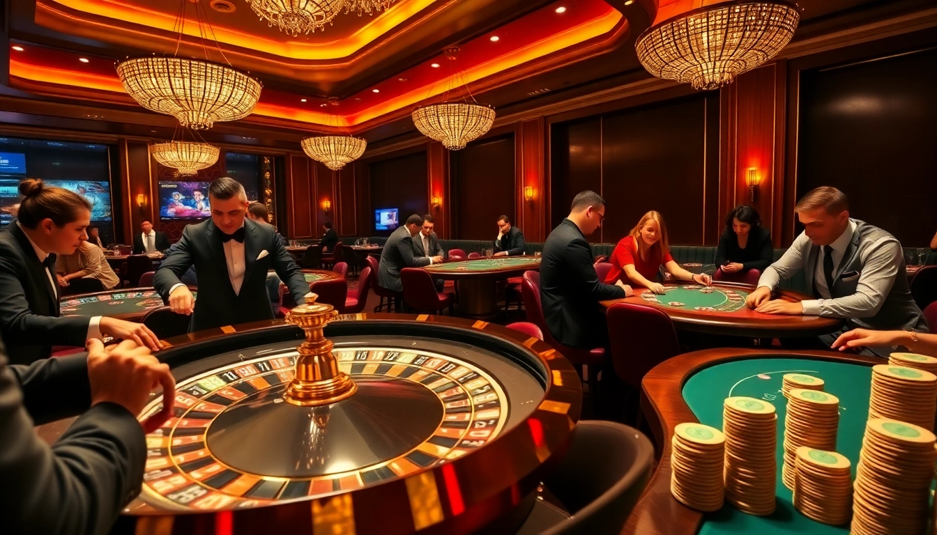 Experience the excitement of 733bet with players betting at a vibrant casino table.