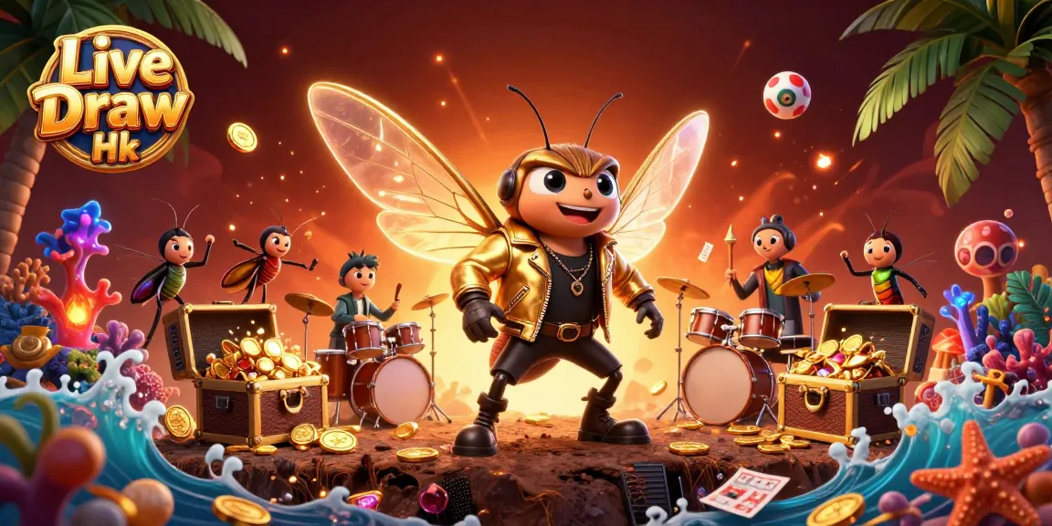 Engage in Live Draw Hk and celebrate exciting lottery results with animated characters in an energetic casino scene.