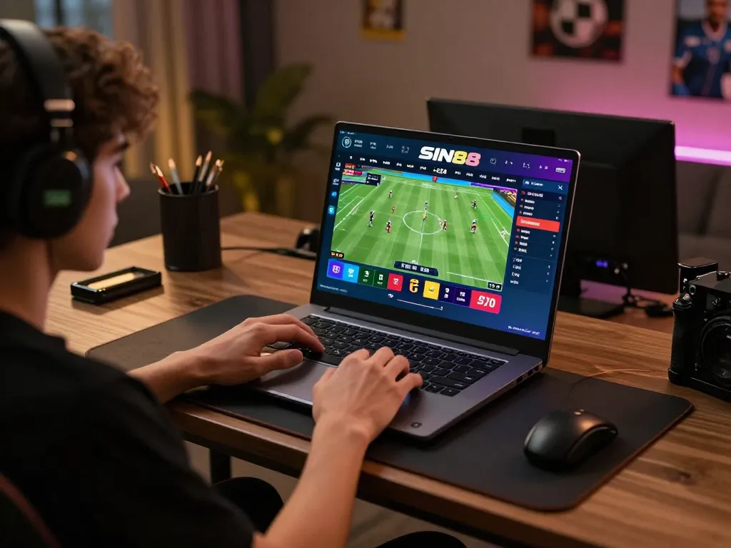 Engaging sports betting at SIN88 with dynamic interface in a modern workspace