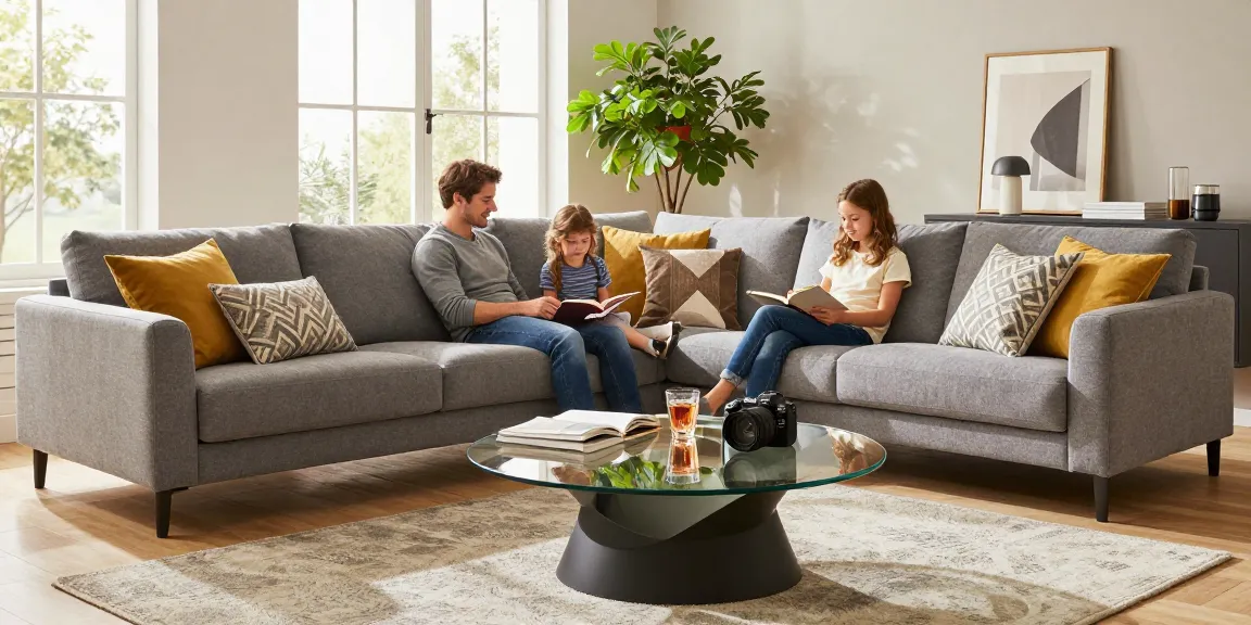 Modernes Wohnzimmer mit stilvollen Möbeln und Optionen zum Möbel direkt bestellen für eine gemütliche Atmosphäre.
