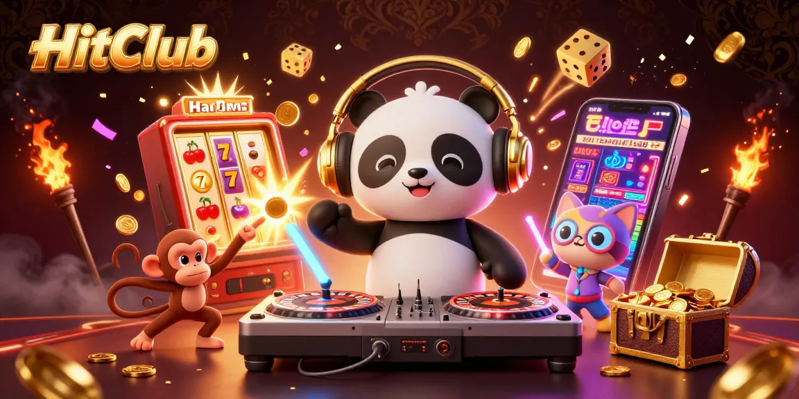 Engage with HitClub’s thrilling casino atmosphere featuring vibrant characters and a jackpot explosion
