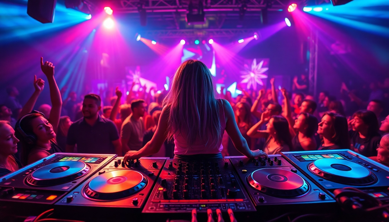 Erleben Sie die aufregende Stimmung von LolaJack bei einem energiegeladenen DJ-Set mit tanzendem Publikum.