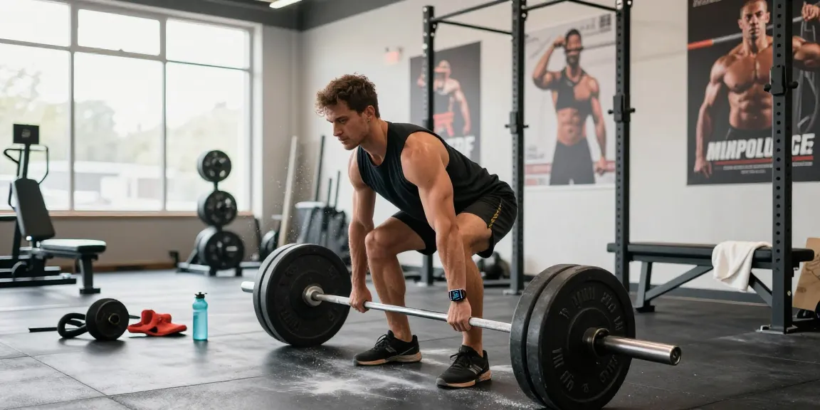 Bodybuilder lifting weights in Anabolika Shop fitness gym, showcasing strength and dedication in modern workout environment.