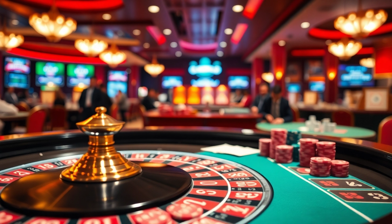 Erleben Sie aufregende Casino spiele.de an einem Roulette-Tisch mit lebhaften Chips und Karten.