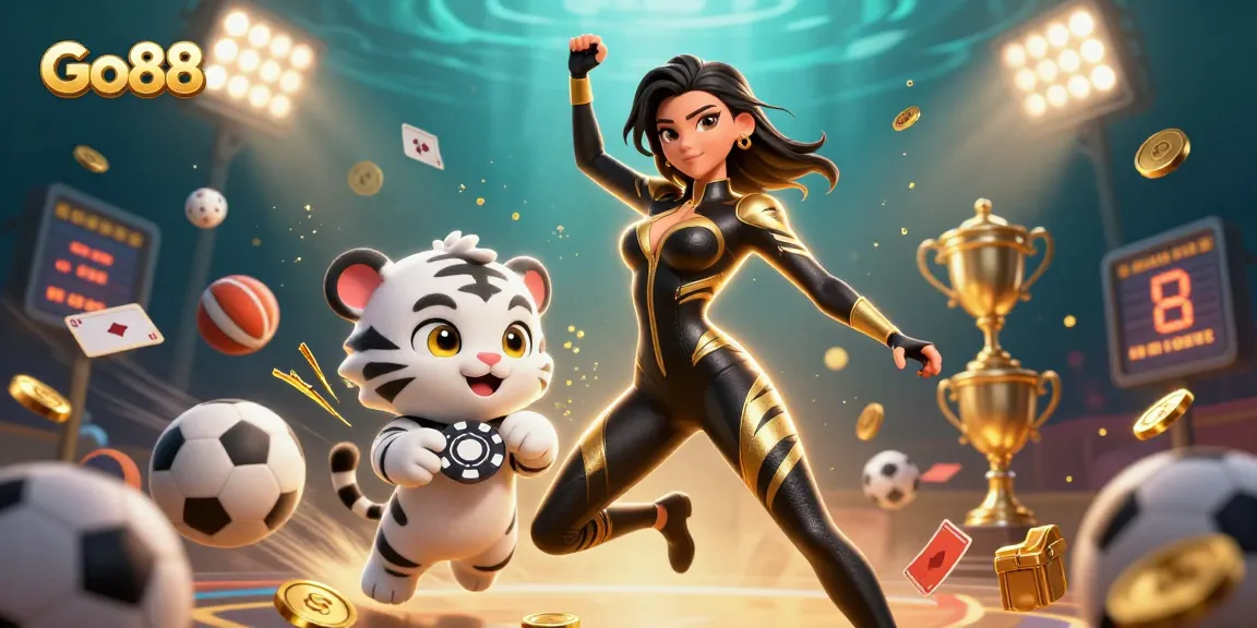 Engage with Go88 Casino's electrifying gaming atmosphere featuring thrilling elements and a striking design.