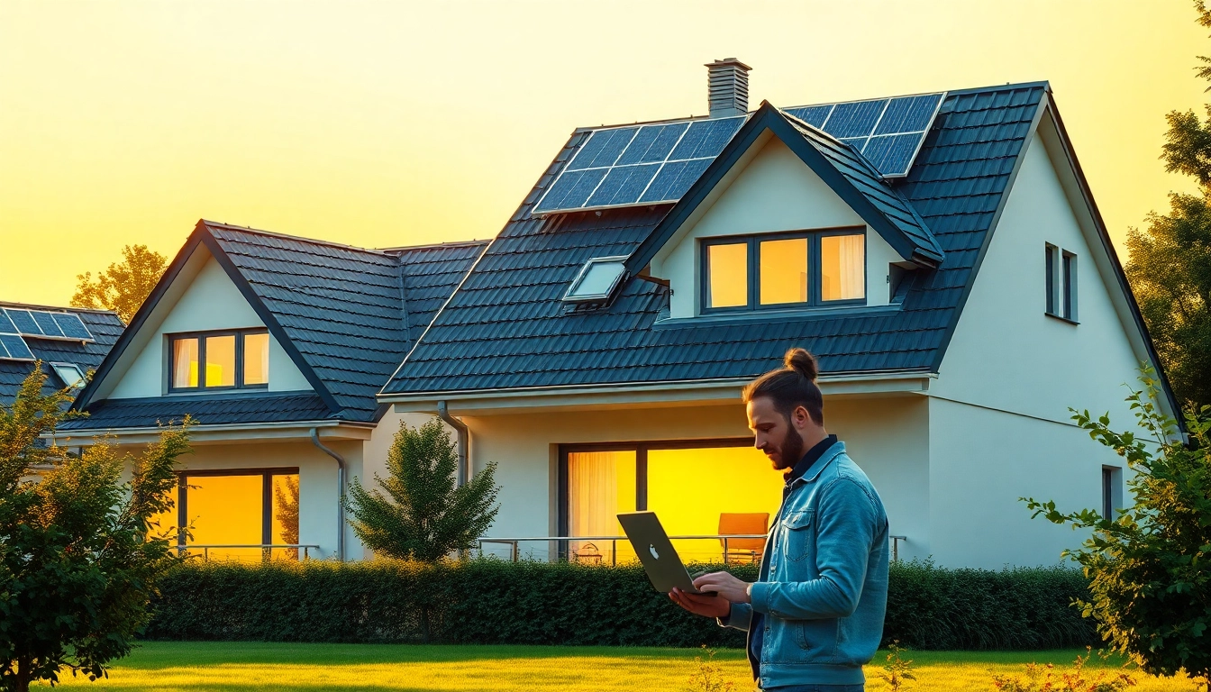 Erforschen Sie positive Solaranlage kaufen Erfahrungen durch Nutzung moderner Technologien mit einer Solaranlage auf einem Wohnhaus.