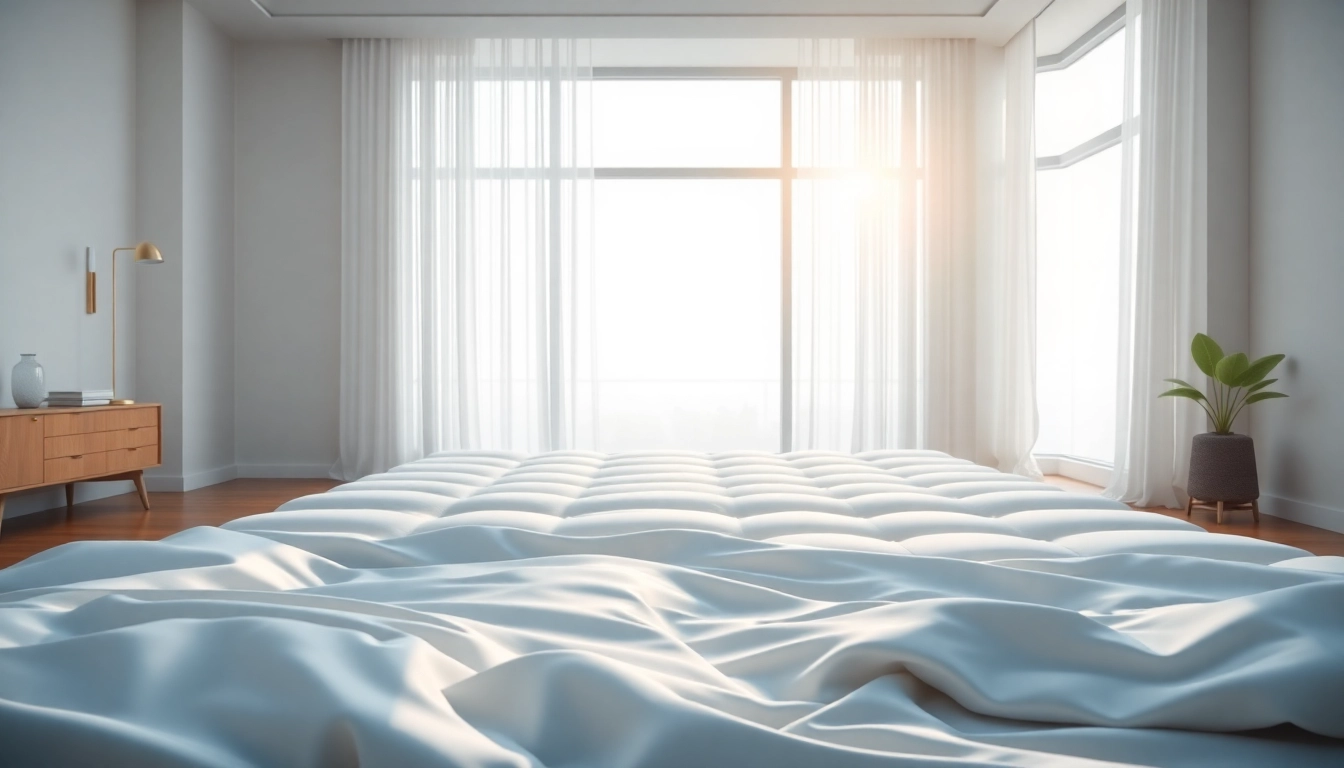 Wasserbett kaufen: Luxuriöses Wasserbett in modernem Schlafzimmer mit einladender Atmosphäre.