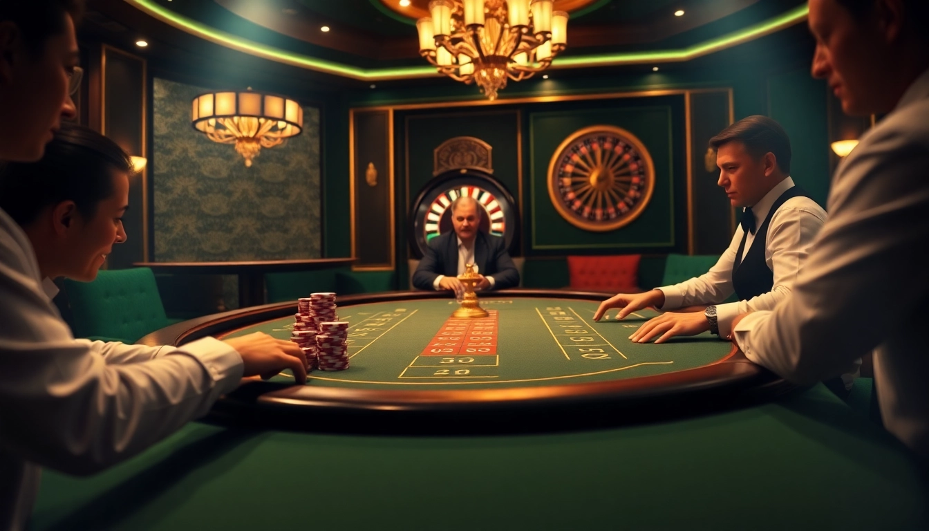 Players at the xin88 blackjack table enjoying a thrilling live dealer experience with vibrant colors.