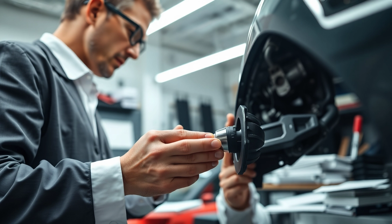 Kfz Gutachten Düsseldorf durch einen Experten in einem modernen Büro.