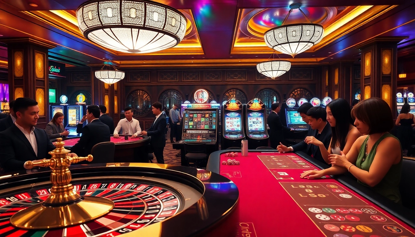 Experience the thrill of gaming at qh88 with vibrant casino tables and exciting gaming action.