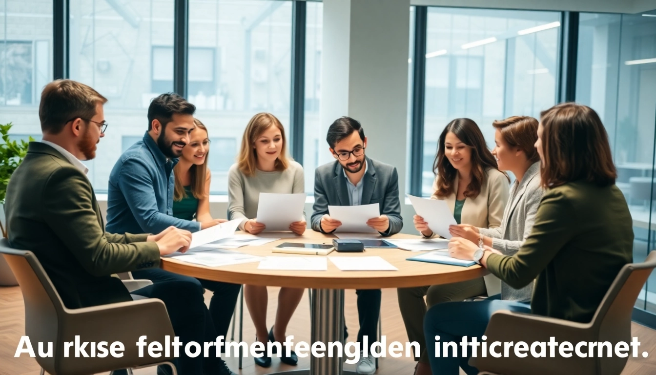 Erfahren Sie nützliche Arbeitslosengeld Informationen bei einer Besprechung in einem modernen Büro.