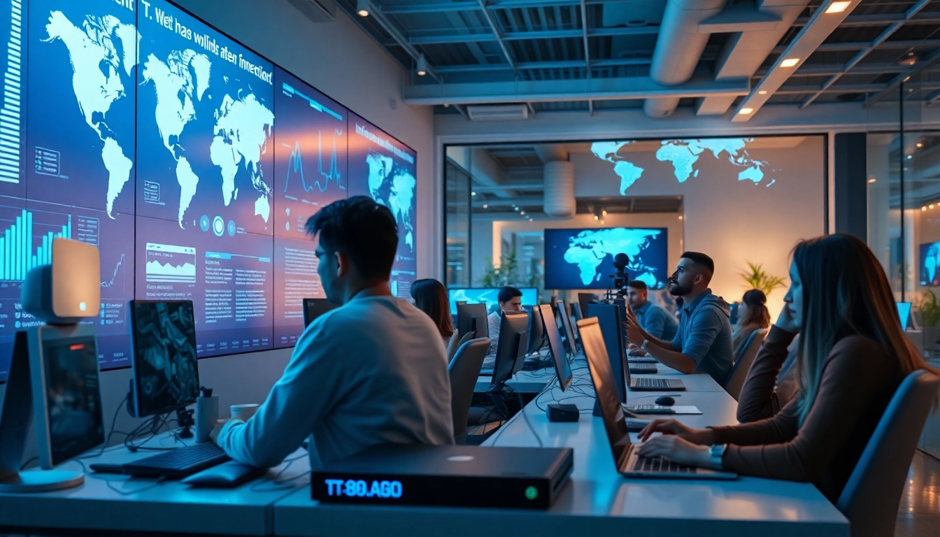 Fast internet experience on 快连官网 in a modern tech workspace
