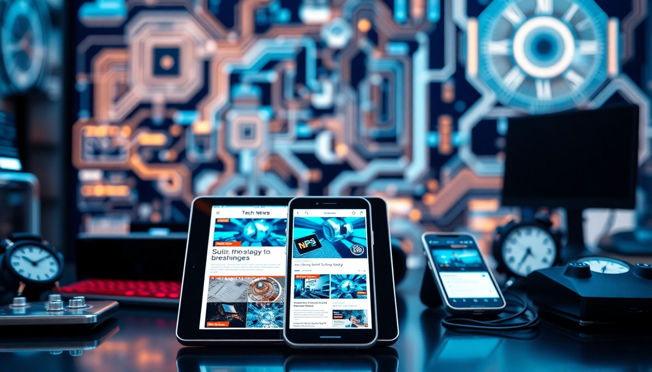 Technik News zu den neuesten Gadgets und Innovationen in einer modernen Online-Plattform präsentieren.