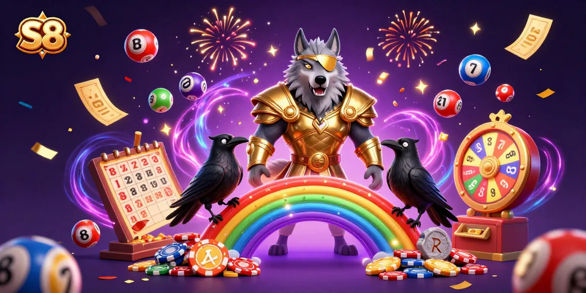 Engage with S8’s thrilling atmosphere, featuring dynamic casino elements and vibrant characters.