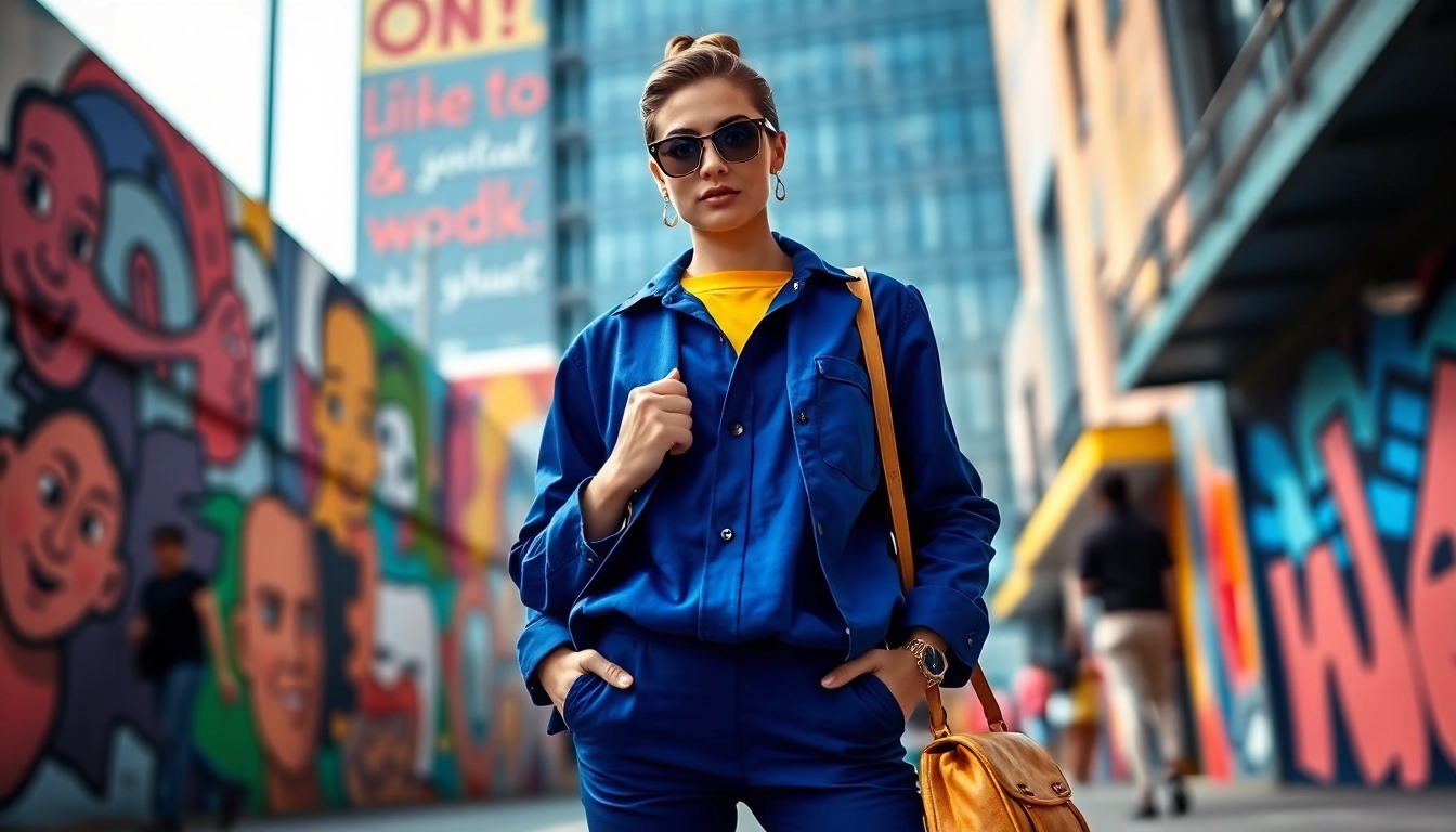 Mode & Lifestyle Onlineshops präsentieren stilvolle Outfits in urbaner Umgebung.