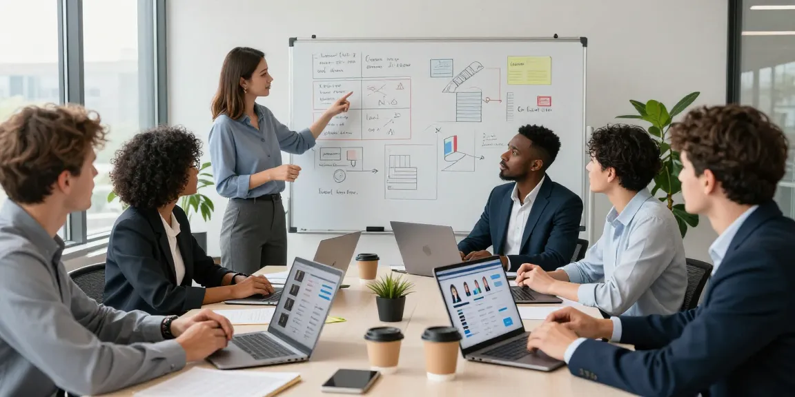 Effektive Zusammenarbeit im Büro einer Social Media Recruiting Agentur zur Gewinnung von Talenten.