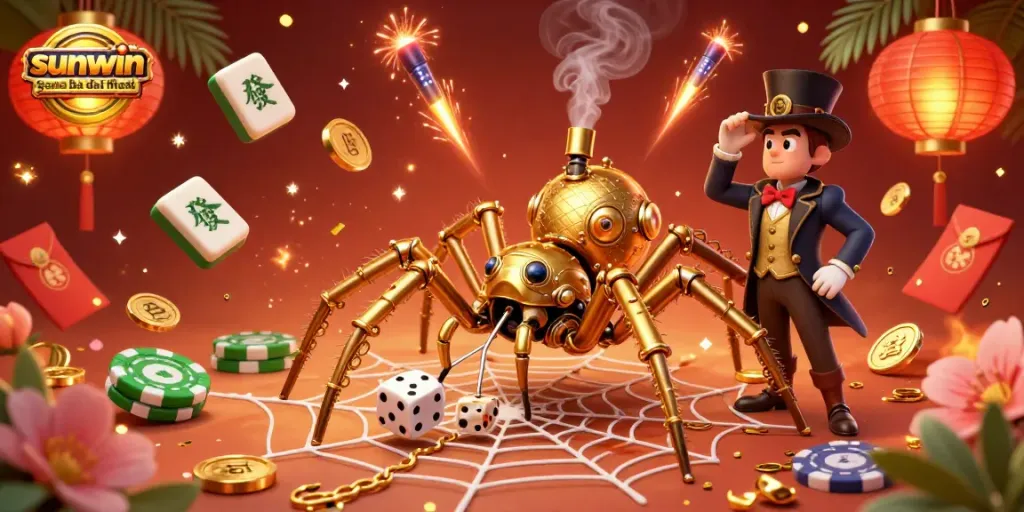Experience winning with sunwin game bài đổi thưởng in this vibrant, detailed 3D casino scene.