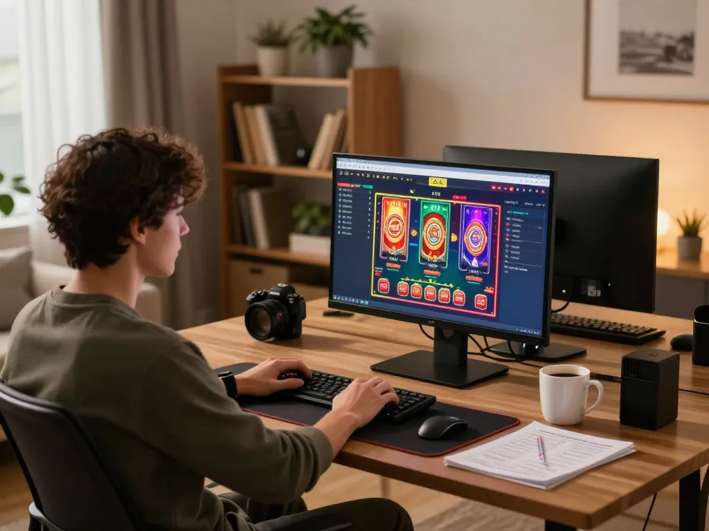 KJC online gaming setup showcases exciting gameplay interface and betting strategy.