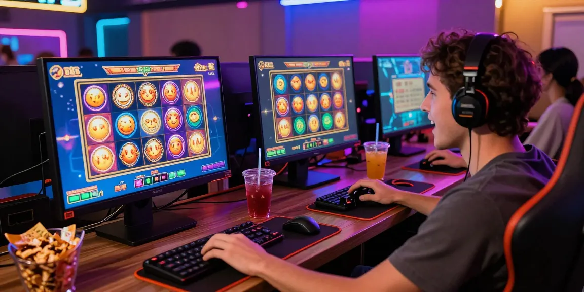 Pengguna Slot779 sedang menikmati permainan di platform judi online dengan semangat dan grafik yang berwarna-warni.