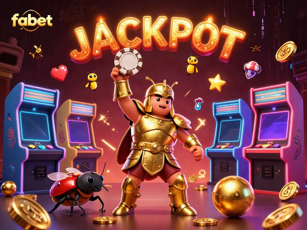 Experience the thrill of fabet with a victorious beetle in a casino-themed adventure.