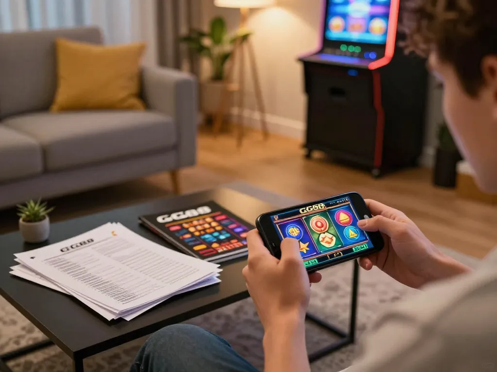 Player enjoying GG88 mobile gaming experience with vibrant casino games displayed on smartphone