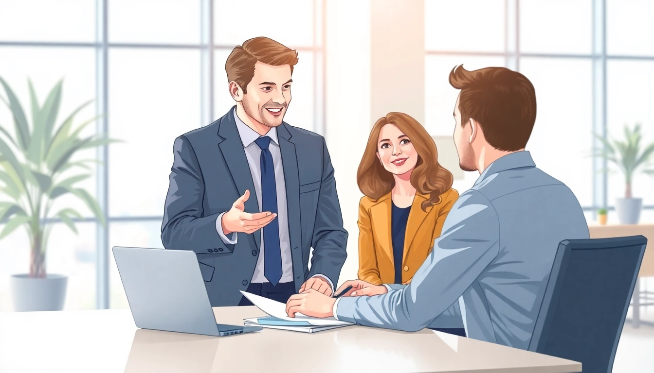 Professionelle Personalvermittlung in einem modernen Büro mit einem engagierten Berater.