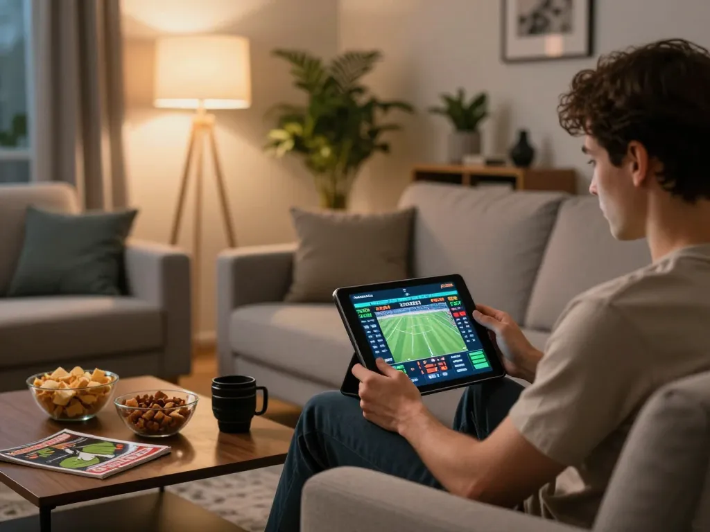 Interagire con i migliori siti non AAMS per le scommesse sportive in un accogliente setup domestico.