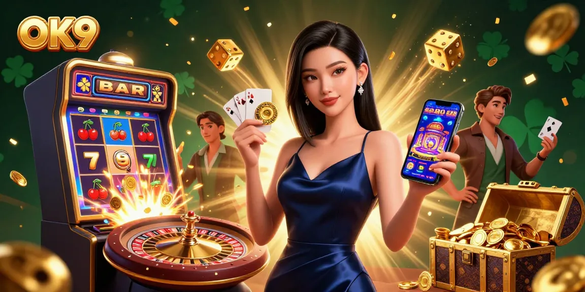 Play thrilling games at OK9 with exclusive betting options in a stunning casino setting.