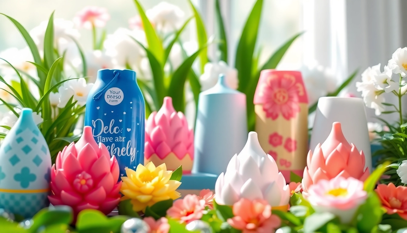 Duftbäume personalisieren in einer bunten und aromatischen Darstellung für frische Luft.