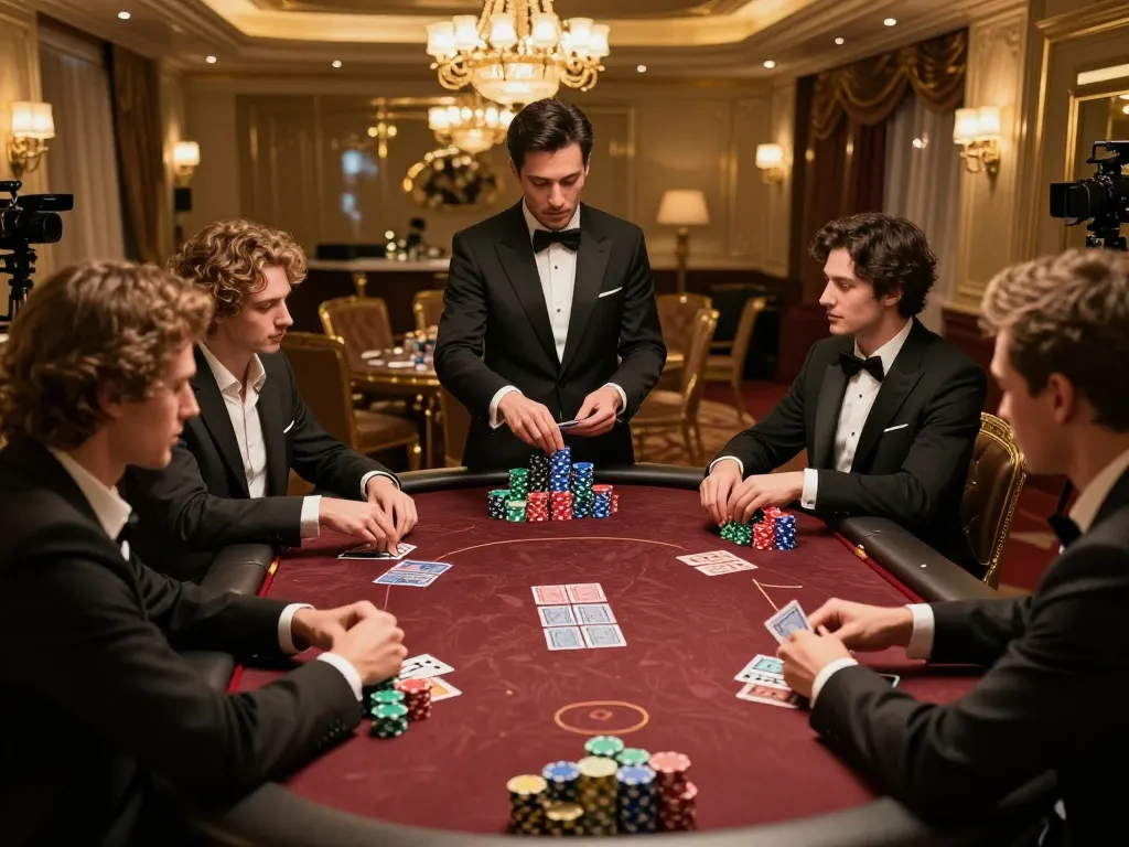Engaging poker action at a luxurious game room, highlighting players and strategy on https://3win2026.com/.
