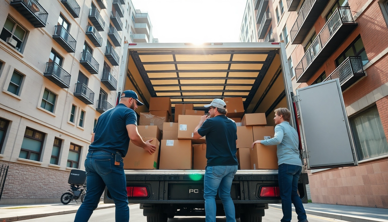 Umzugsunternehmen Ludwigshafen packt Möbel sicher in ein Umzugsfahrzeug.