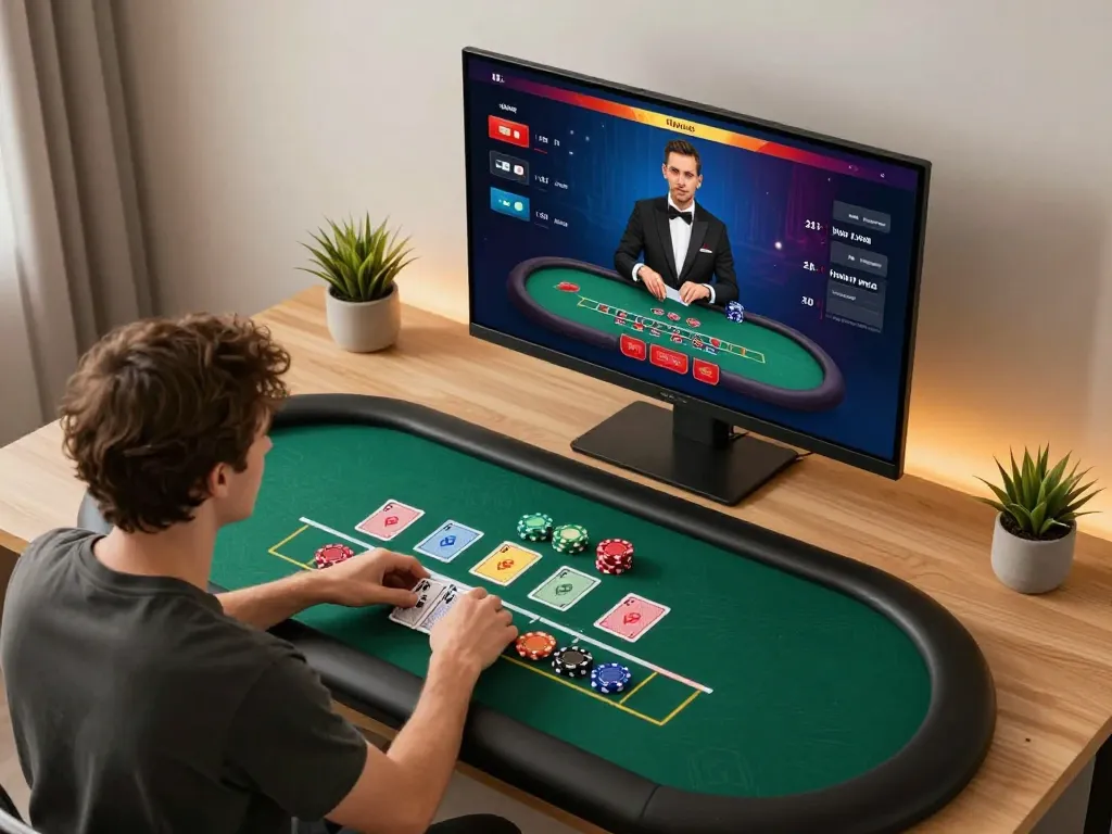 Players enjoy an engaging live dealer game at https://f8bet.dental/, showcasing online betting excitement.
