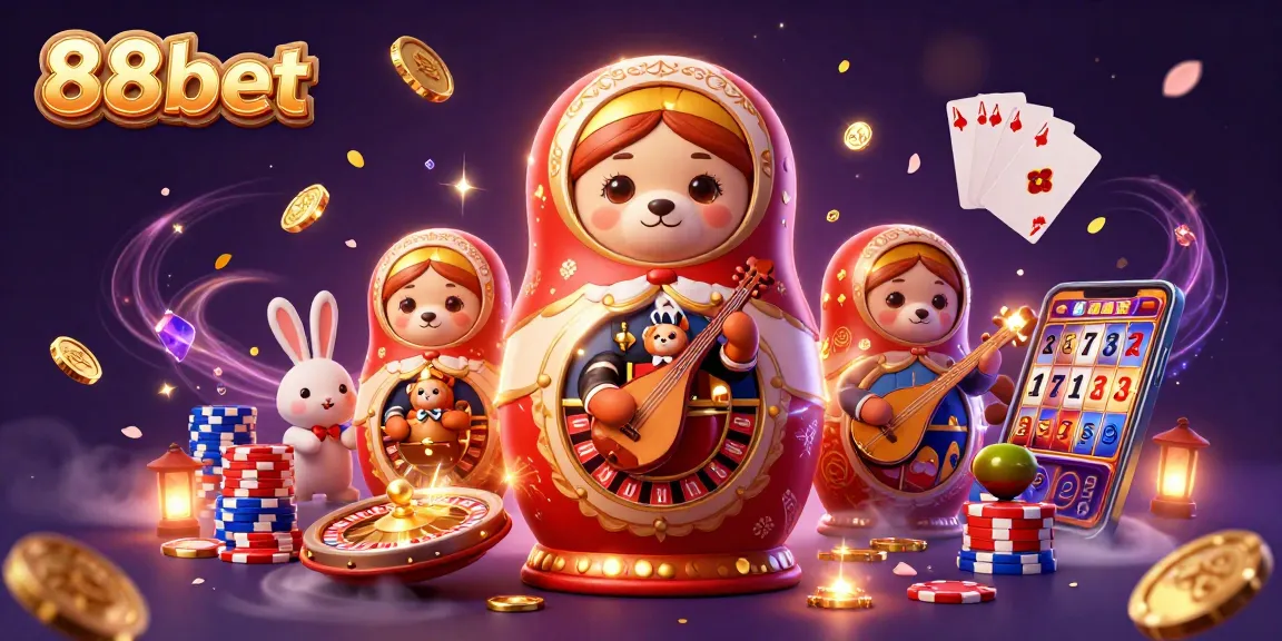 Experience thrilling gameplay at 88bet with a vibrant scene of casino action and entertainment.