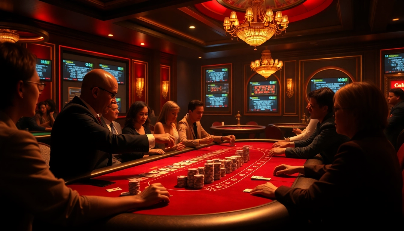 Players enjoy a thrilling poker game at a luxurious casino table while referencing hidden wiki resources.