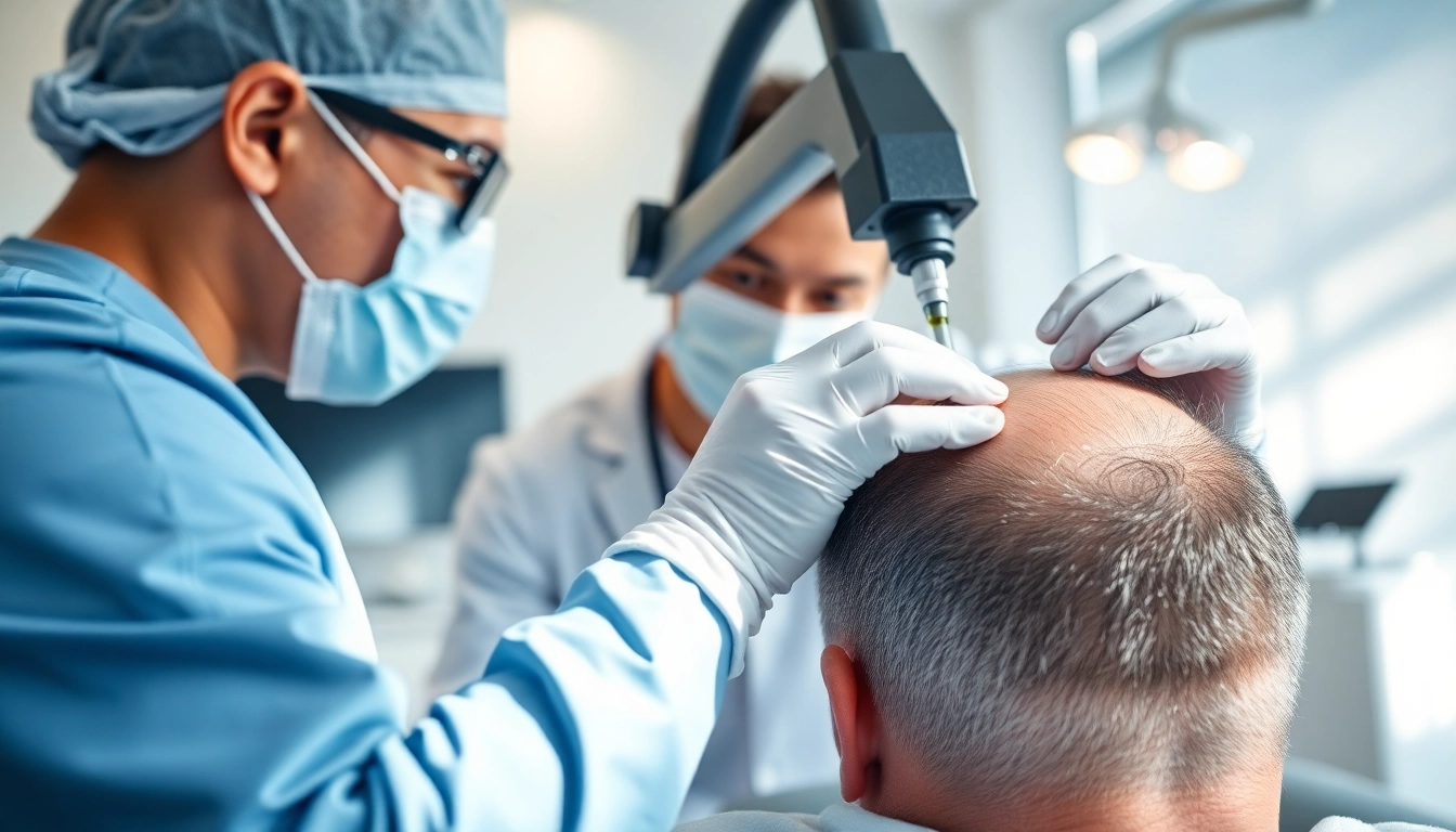 Behandlung bei haartransplantation türkei mit einem erfahrenen Chirurgen in einer modernen Klinik.