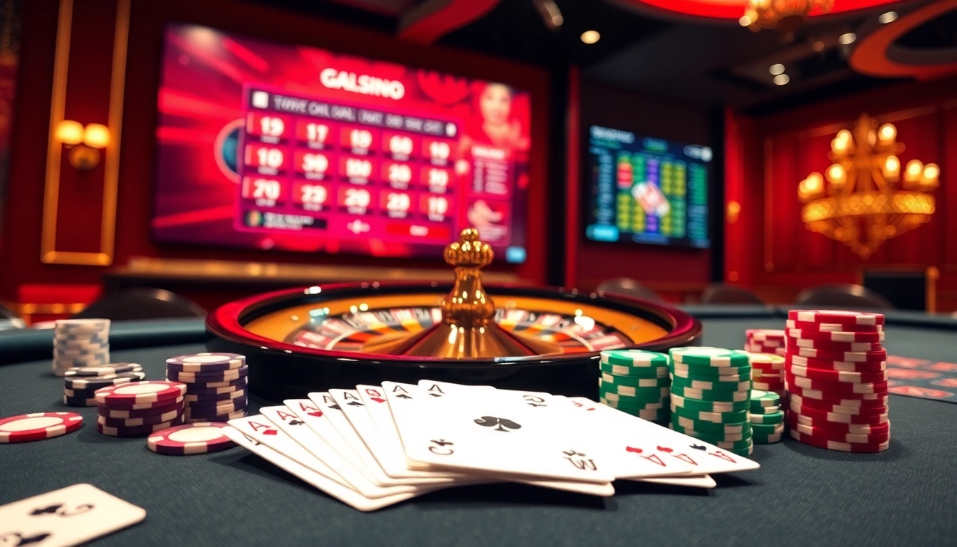 Engaging roulette wheel and poker chips at https://vn789.xyz/ casino, showcasing a thrilling gaming experience.
